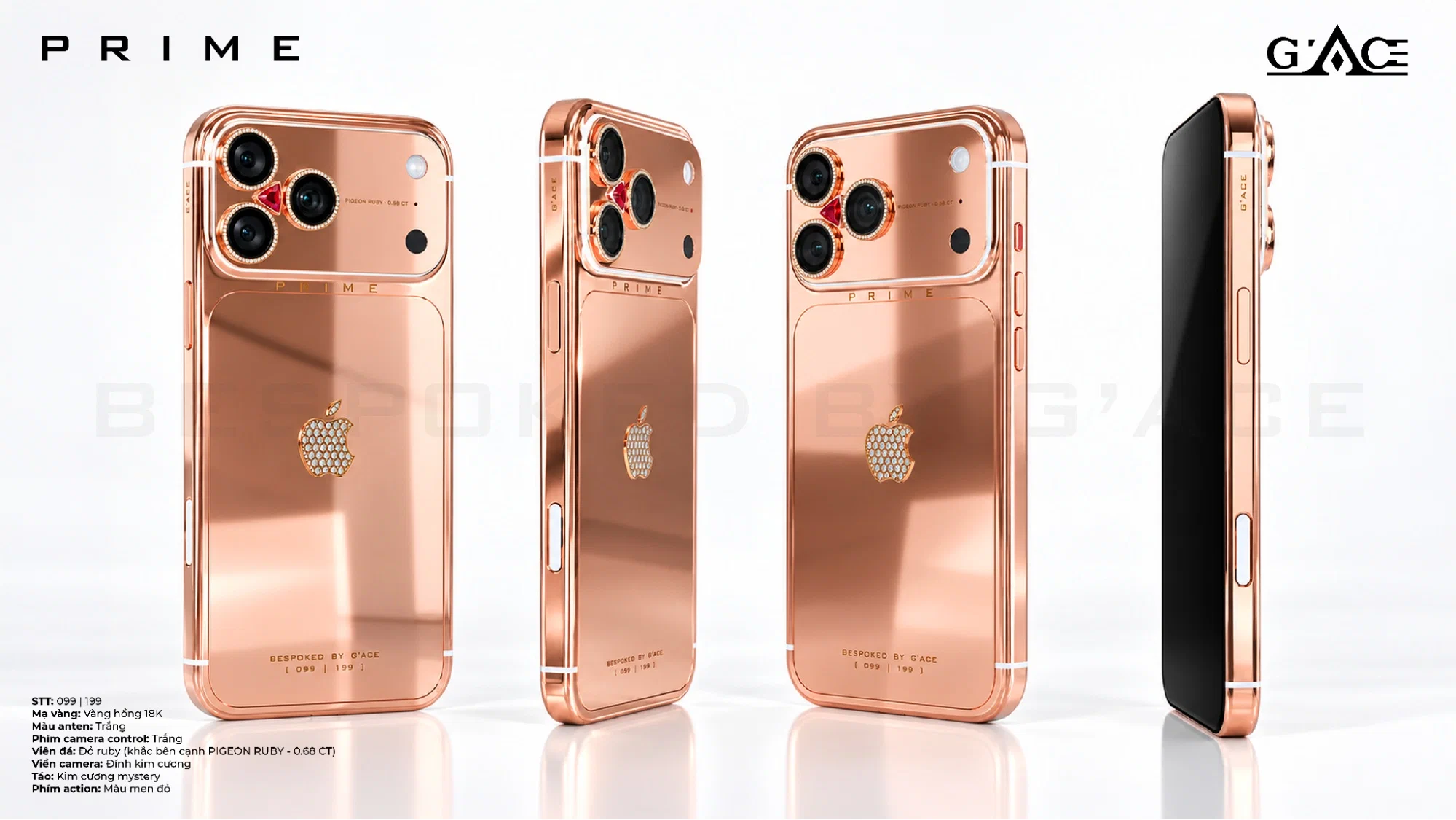 G'ACE công bố iPhone 18 Pro bespoke đầu tiên thế giới, bản cao nhất giá 309 triệu đồng