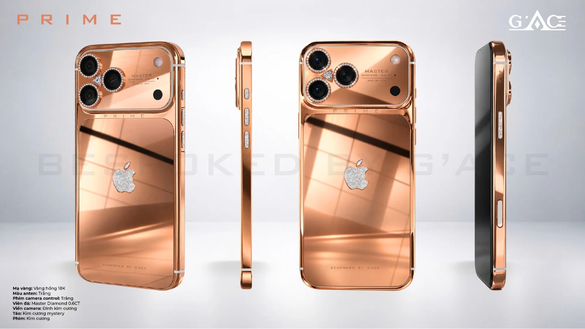 G'ACE công bố iPhone 18 Pro bespoke đầu tiên thế giới, bản cao nhất giá 309 triệu đồng
