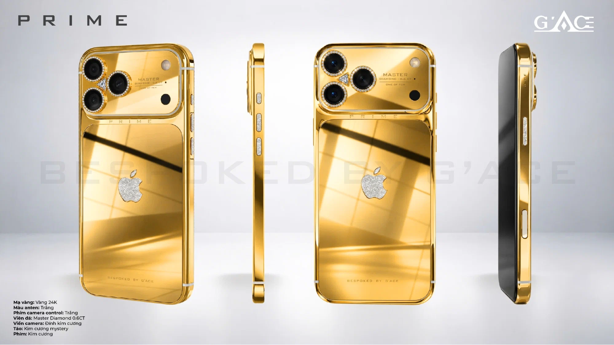 G'ACE công bố iPhone 18 Pro bespoke đầu tiên thế giới, bản cao nhất giá 309 triệu đồng