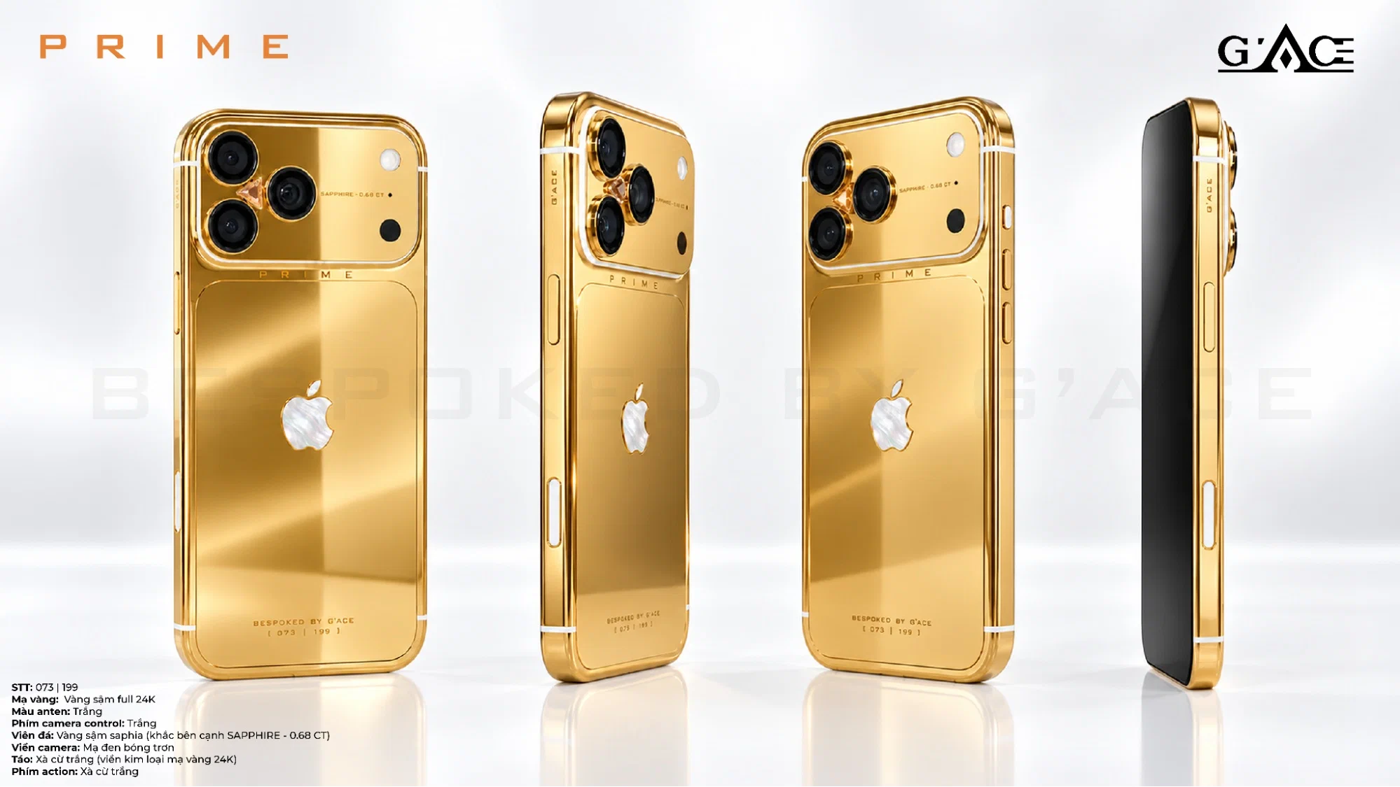 G'ACE công bố iPhone 18 Pro bespoke đầu tiên thế giới, bản cao nhất giá 309 triệu đồng