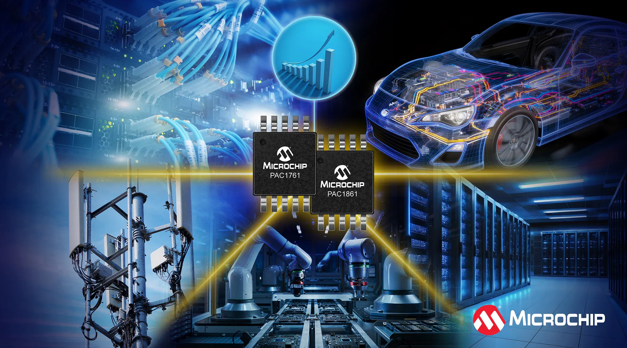 Microchip ra mắt PAC1761 và PAC1861, tối ưu giám sát năng lượng cho hệ thống nguồn 48V