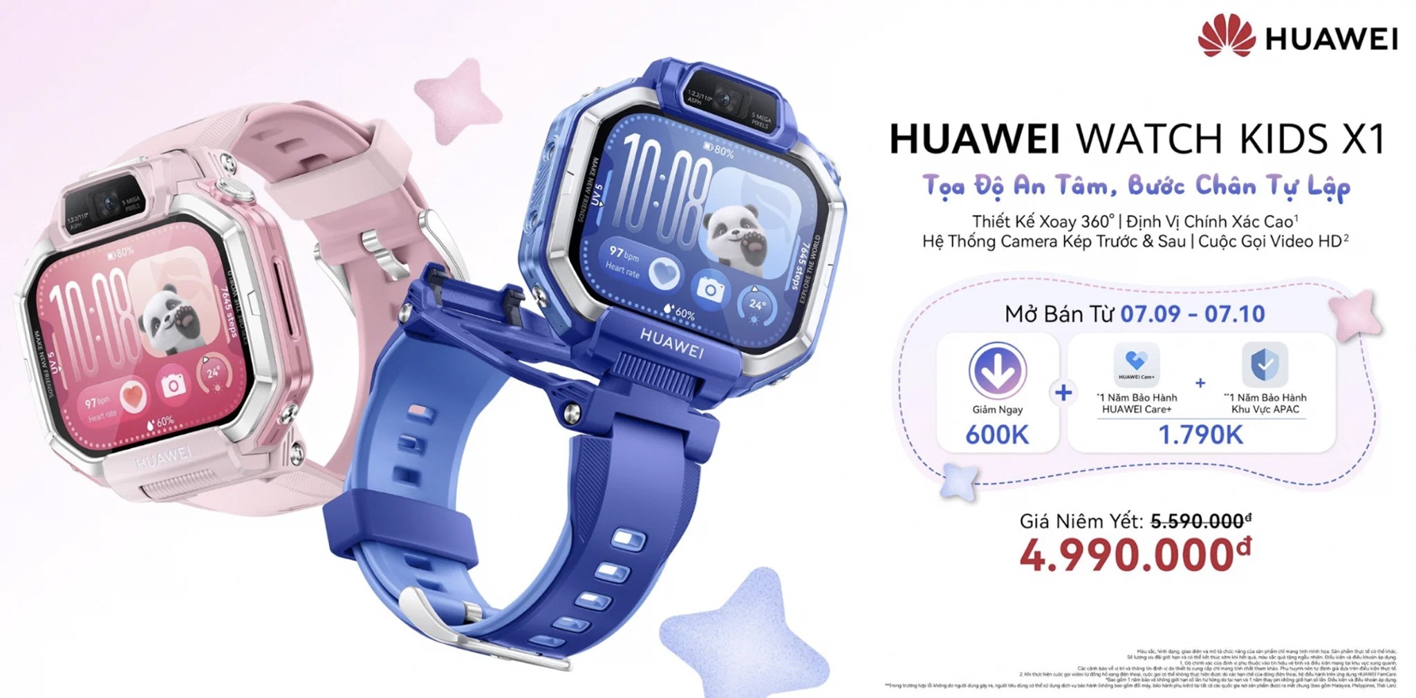 HUAWEI WATCH KIDS X1 mở bán tại Việt Nam - Thiết kế xoay 360° và loạt công cụ theo dõi, liên lạc với trẻ