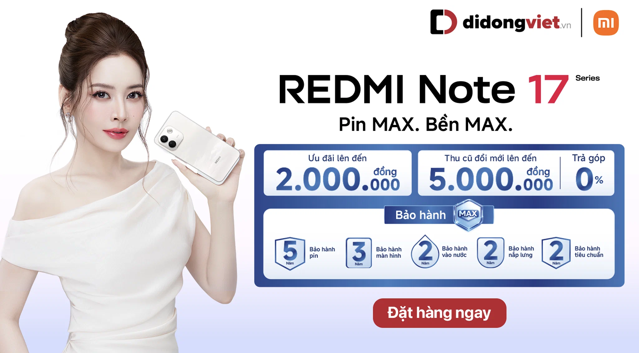 REDMI Note 17 series mở bán tại Di Động Việt, ưu đãi đến 2 triệu đồng