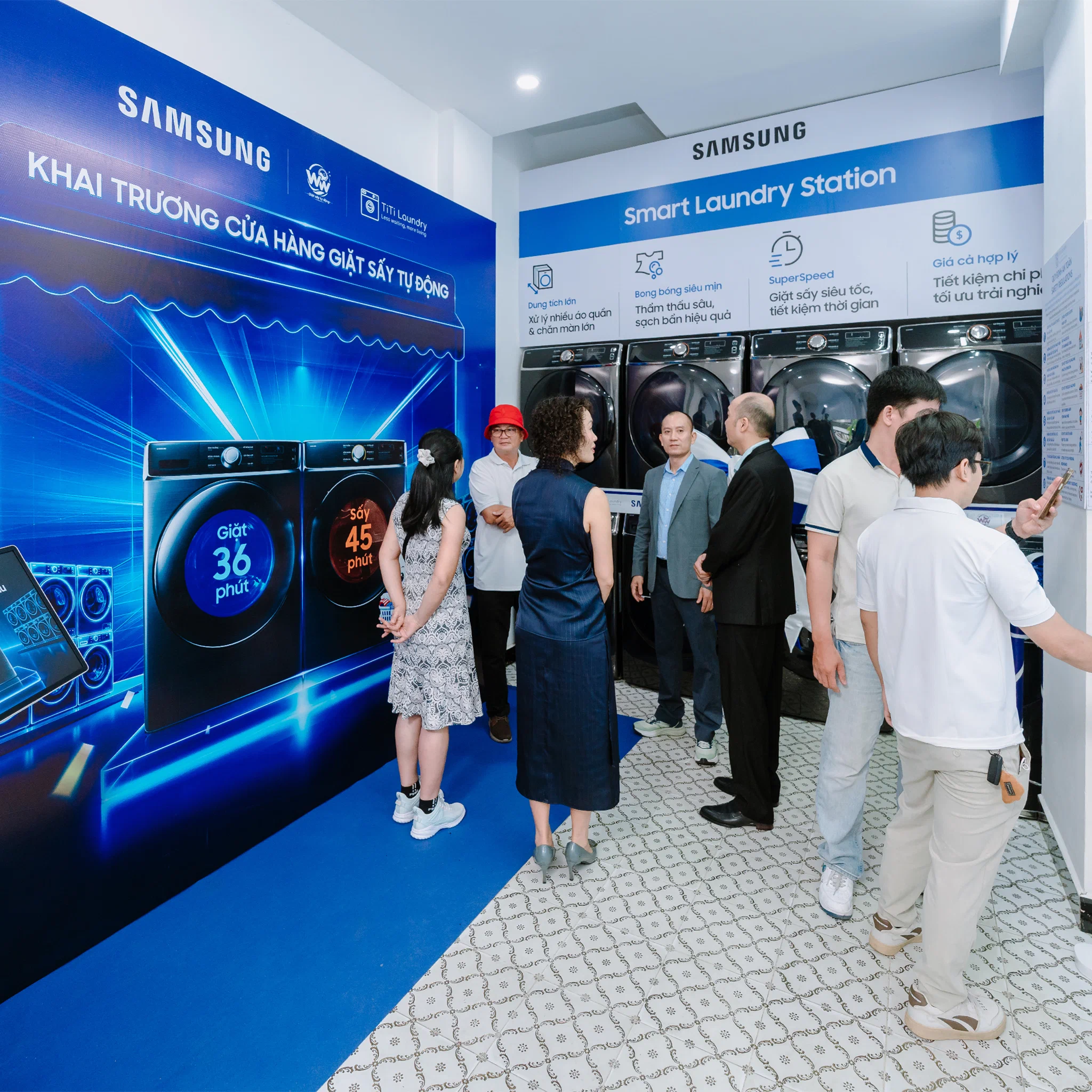 Samsung cùng đối tác khai trương TiTi Laundry, mở rộng mô hình giặt sấy tự phục vụ 24/7