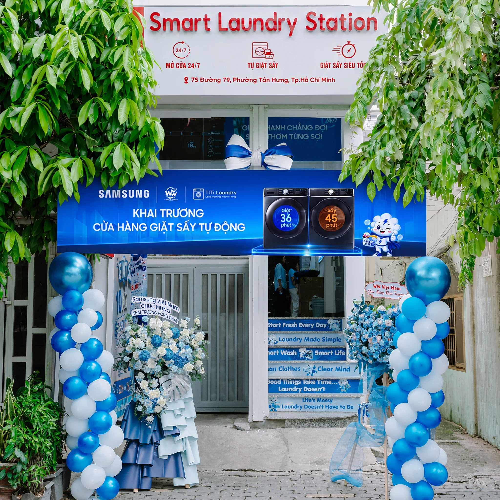 Samsung cùng đối tác khai trương TiTi Laundry, mở rộng mô hình giặt sấy tự phục vụ 24/7