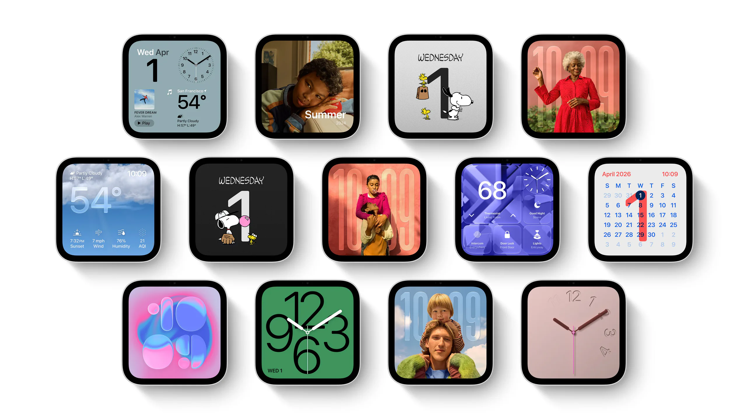 Apple HomeView collection of faces