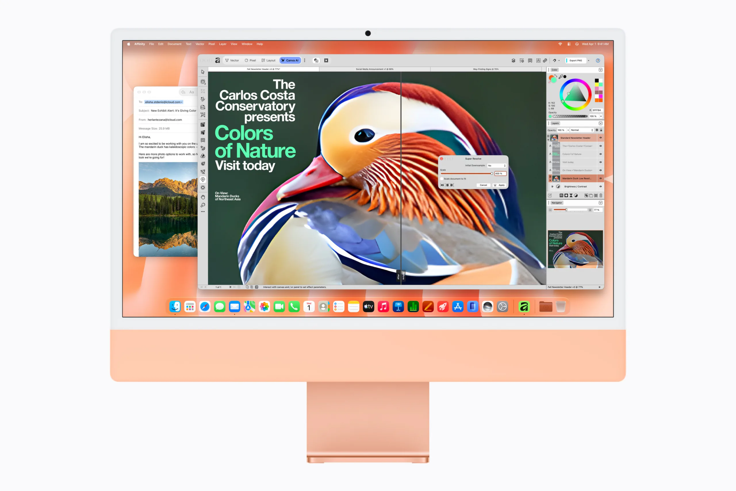 Apple iMac with M6 Affinity Mail