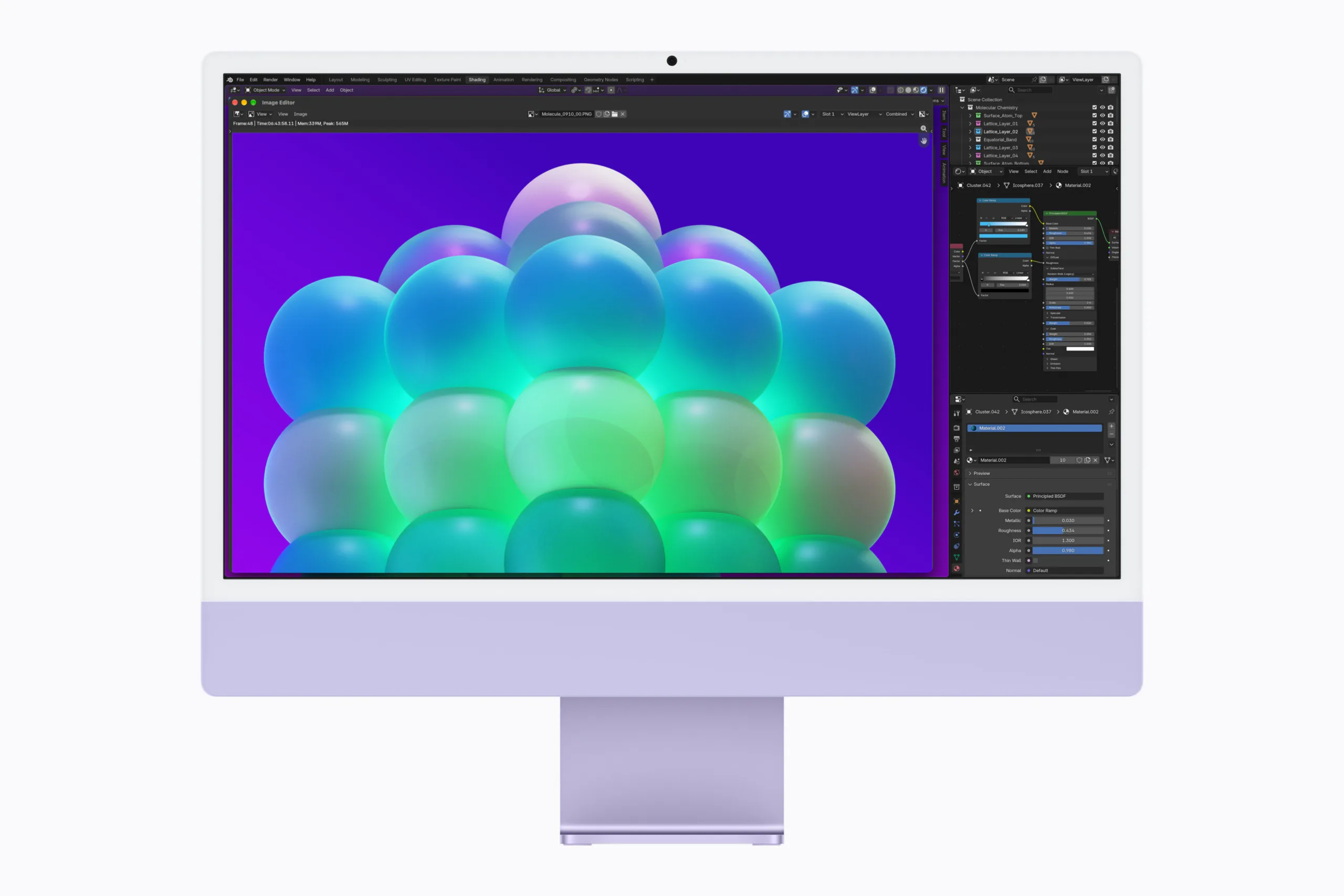 Apple iMac with M6 Blender