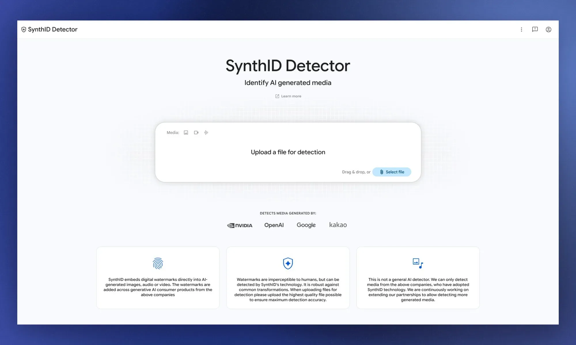 Google SynthID detector