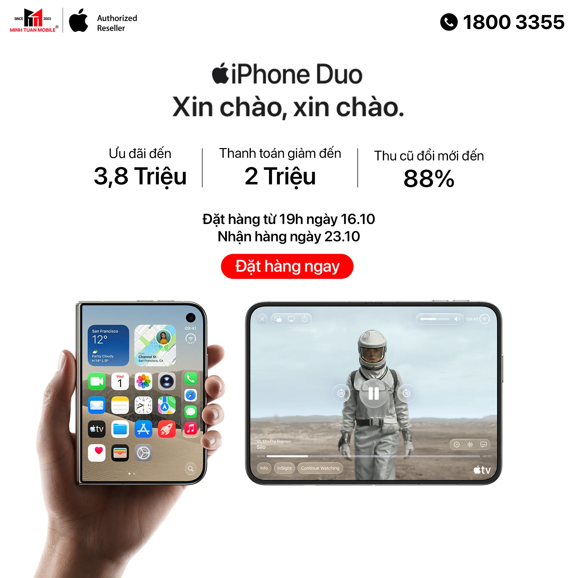 Minh Tuấn Mobile mở đặt hàng iPhone Duo với nhiều ưu đãi hấp dẫn