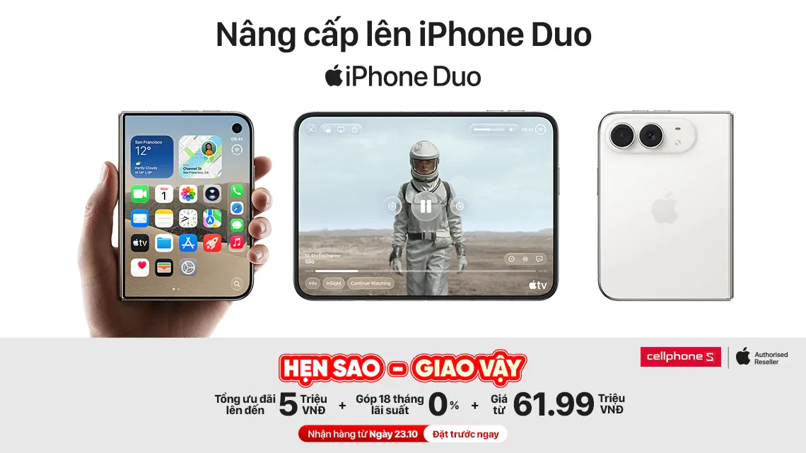 CellphoneS nhận đặt trước iPhone Duo từ 16/10, ưu đãi đến 5 triệu đồng