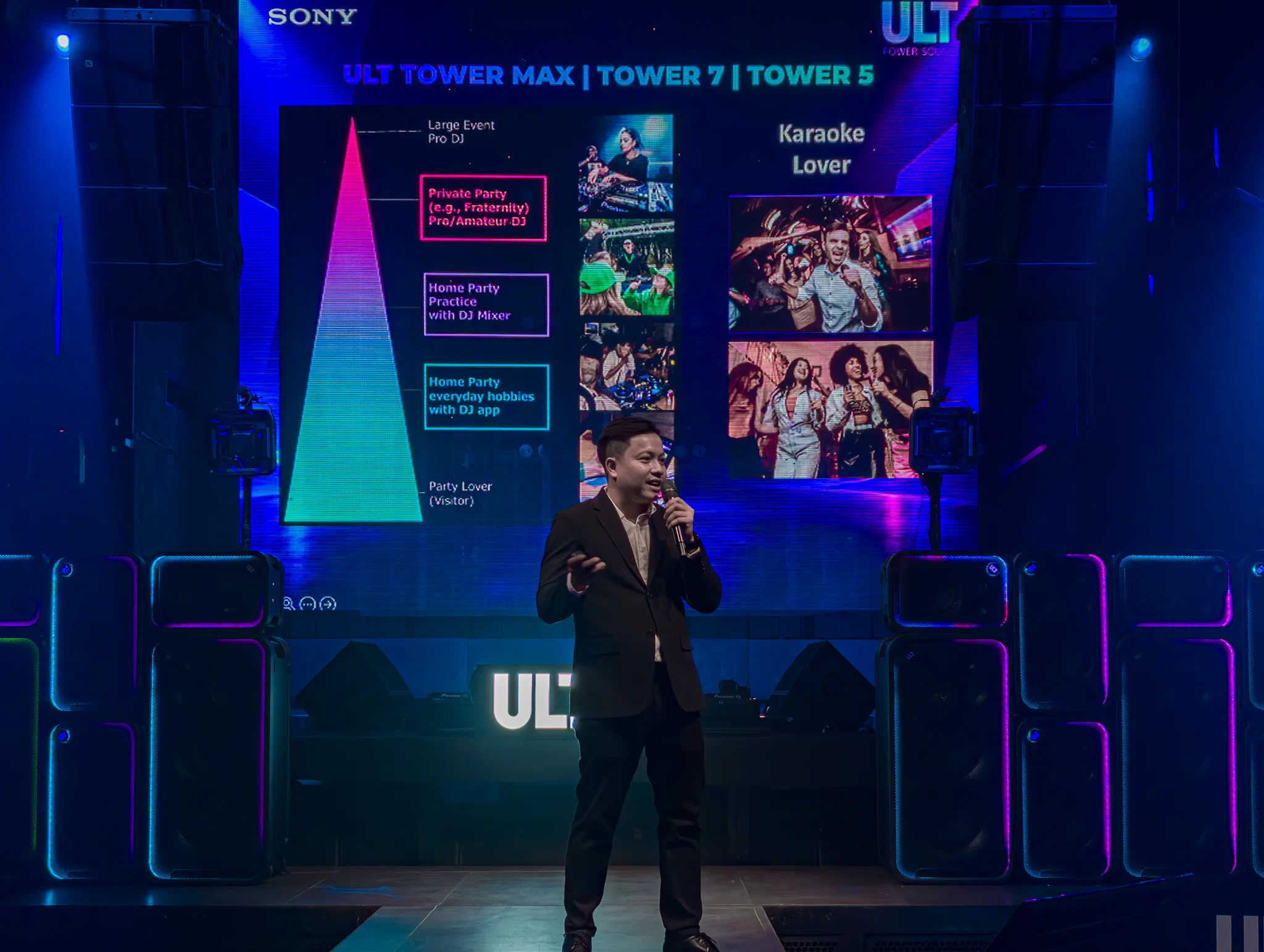 Sony ULT TOWER thế hệ mới hướng đến tiệc lớn, DJ và karaoke với âm bass mạnh hơn