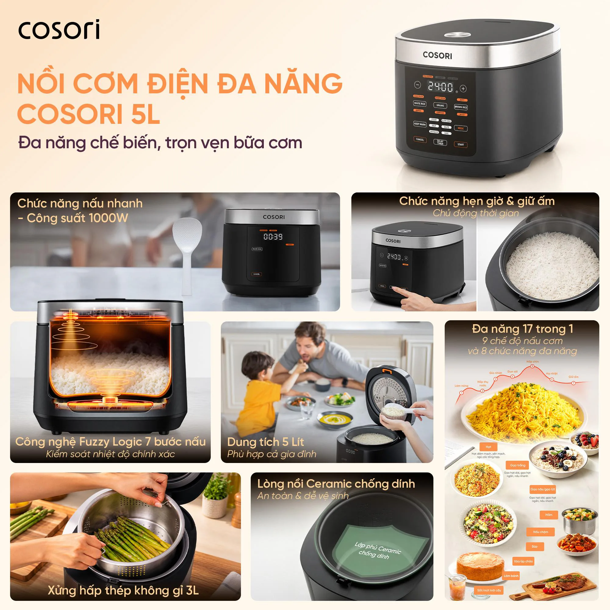Thương hiệu nồi chiên không dầu COSORI của Mỹ gia nhập thị trường Việt Nam
