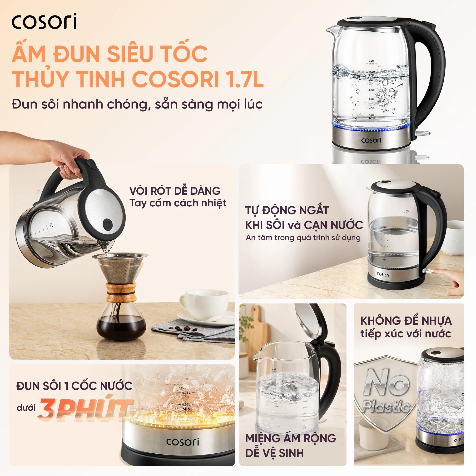 Thương hiệu nồi chiên không dầu COSORI của Mỹ gia nhập thị trường Việt Nam