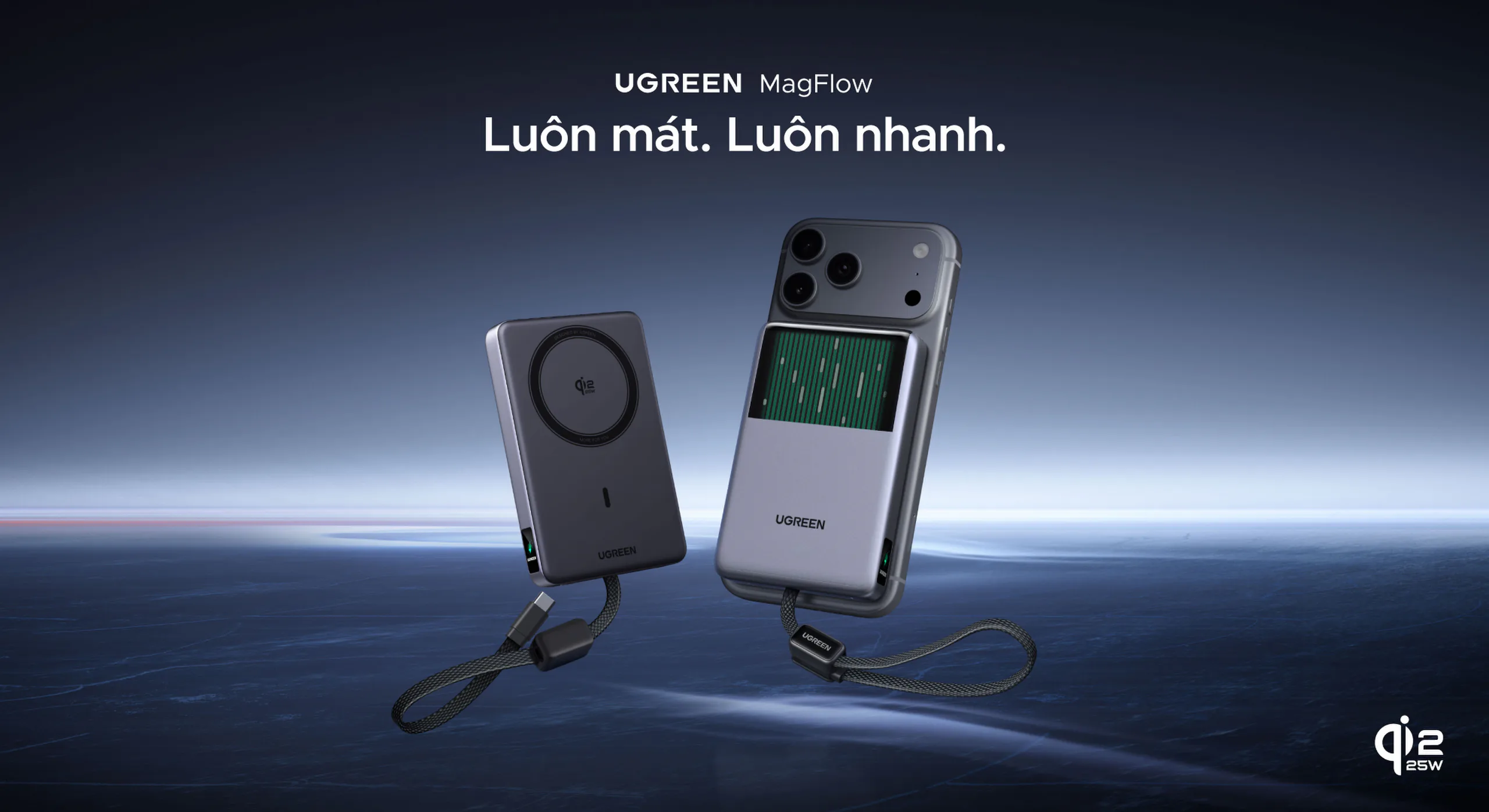 UGREEN mở rộng lựa chọn phụ kiện sạc cho iPhone 18 Pro với MagFlow và Nexode Pro - Key Visual VN