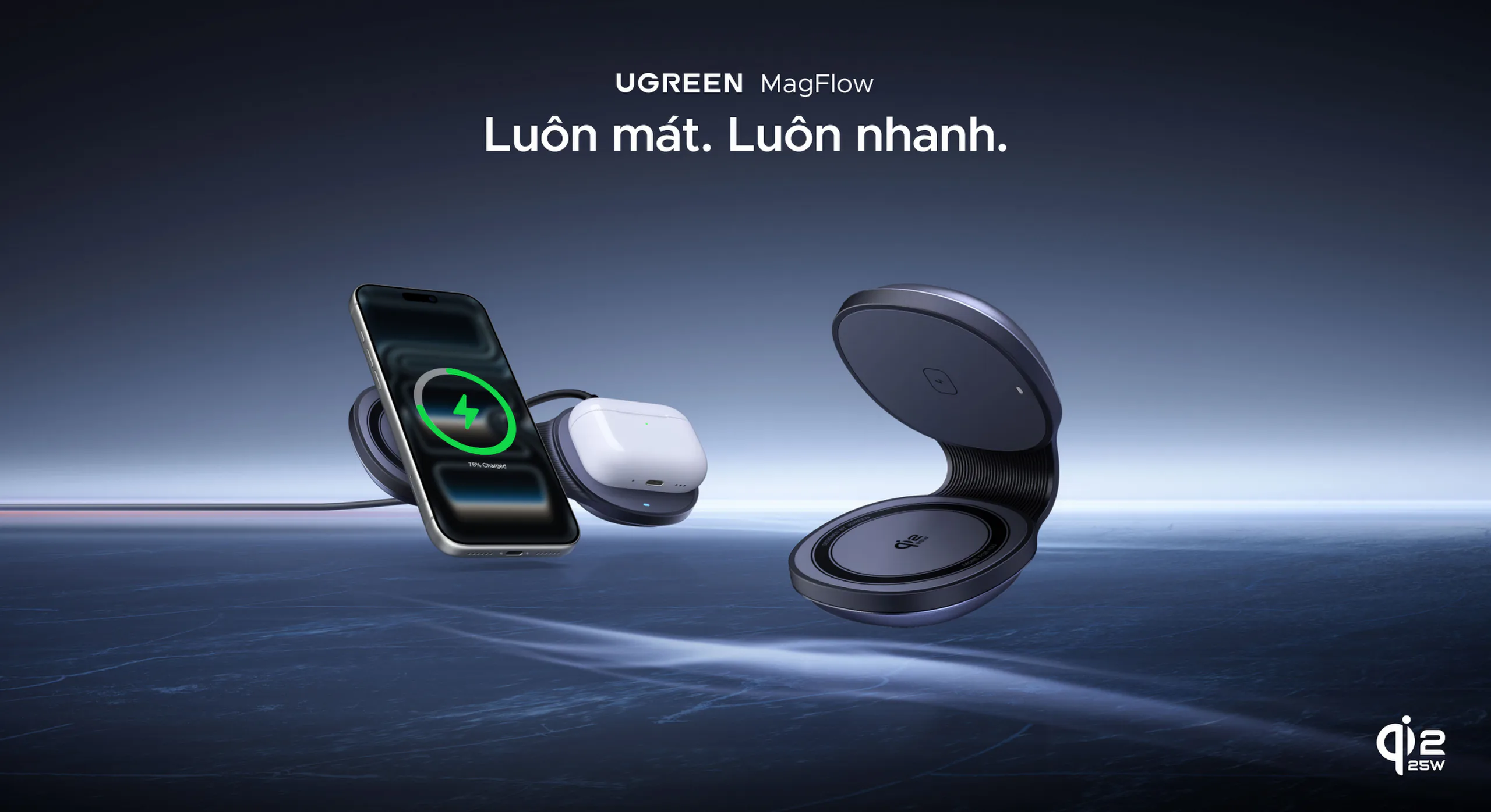 UGREEN mở rộng lựa chọn phụ kiện sạc cho iPhone 18 Pro với MagFlow và Nexode Pro - Key Visual VN