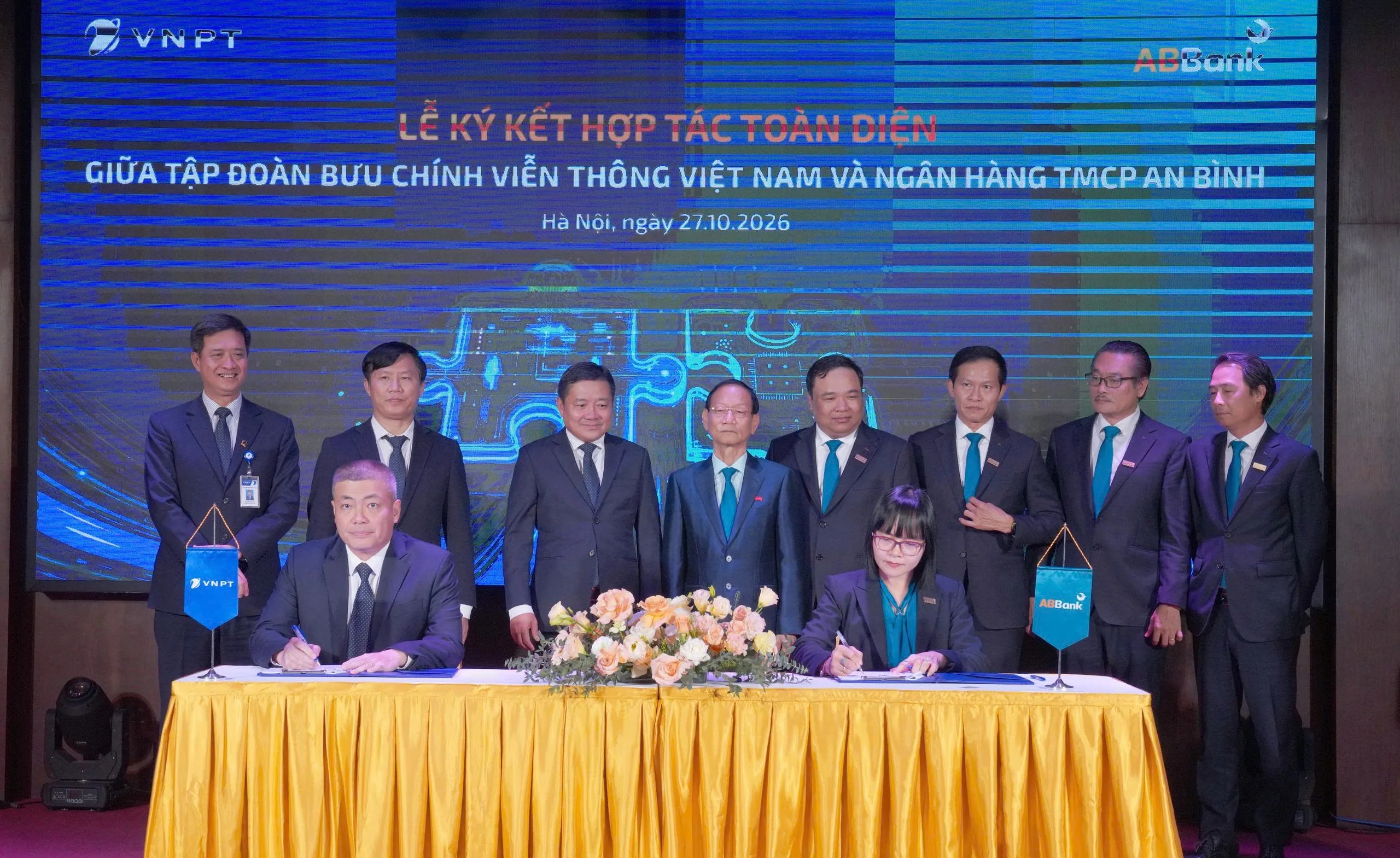 VNPT hợp tác Geleximco và ABBank, kết nối công nghệ với công nghiệp và tài chính