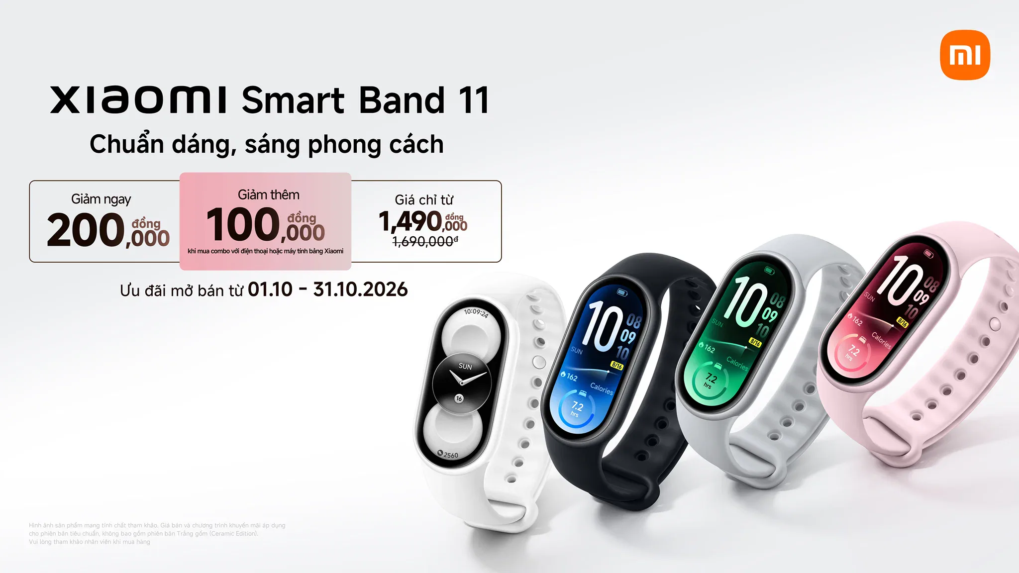 Xiaomi Smart Band 11 ra mắt tại Việt Nam, màn hình 2,000 nit và pin đến 21 ngày